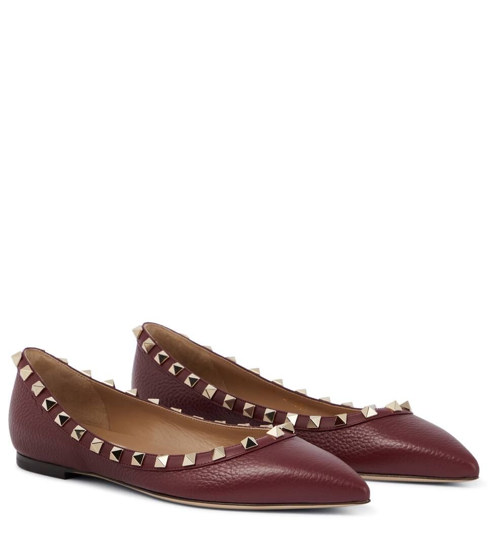 Valentino Garavani Rockstud leather ballet flats | Mytheresa (DACH)