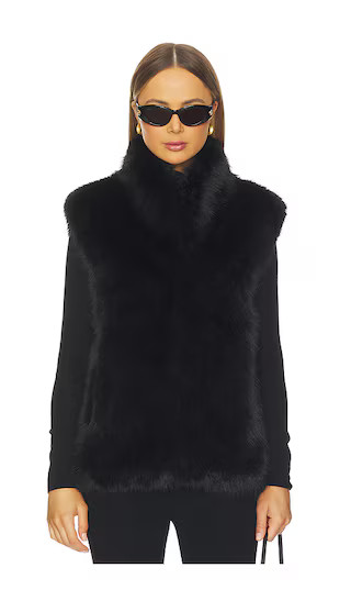 Laila Sable Vest in Noir | Revolve Clothing (Global)