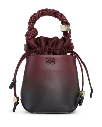 GANNI Bou Small Tawny Port Red Bucket Bag  | Bloomingdale's Handbags | Bloomingdale's (US)