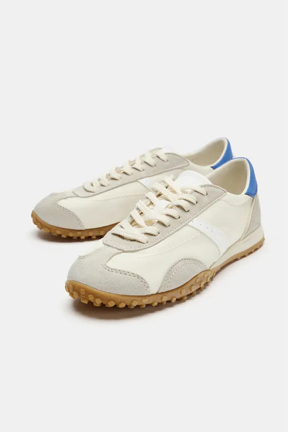 CONTRAST HEEL BLUCHER SNEAKERS | Zara US