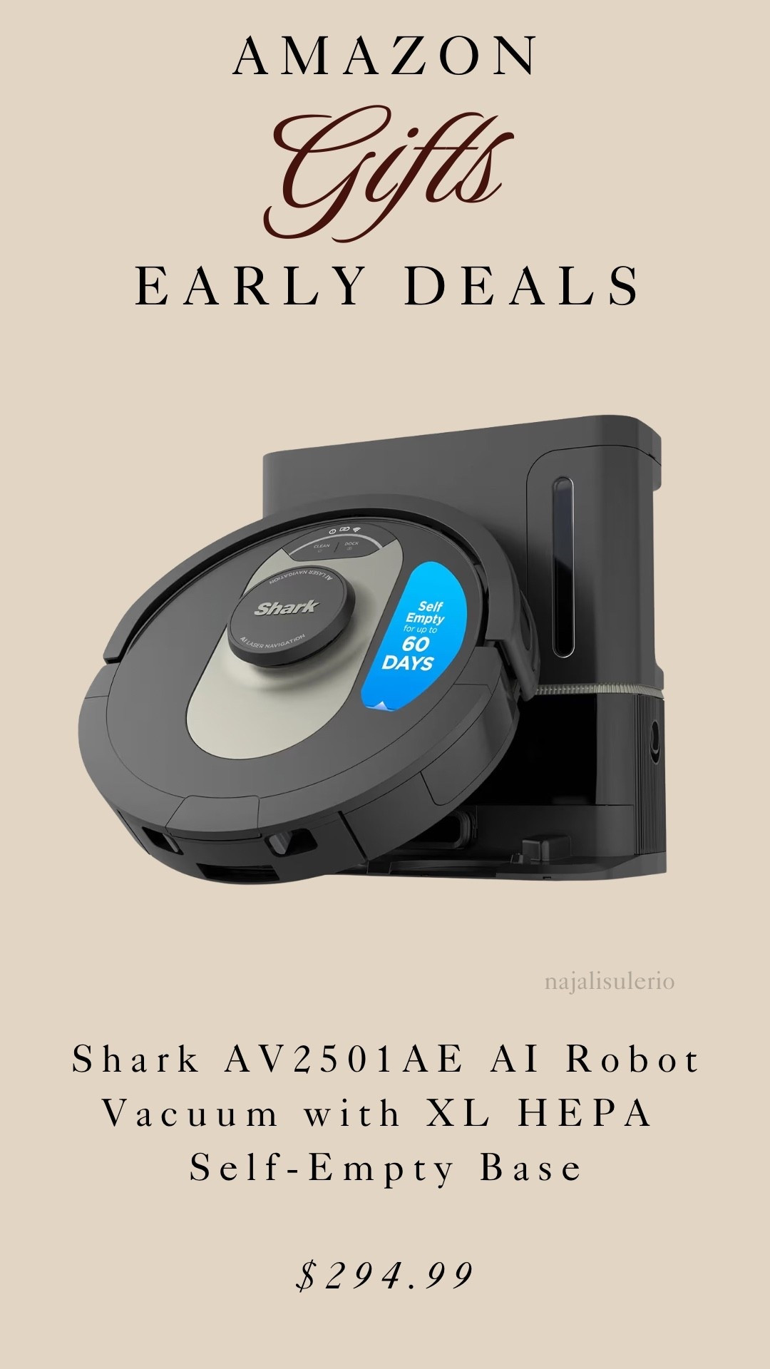 Get ahead of the holiday rush with Amazon’s early deals! 🎄✨ Check out the Shark vacuum with a self-empty base for effortless cleaning. #AmazonDeals #HolidayShopping #SharkVacuum #SelfEmptyBase #CleaningMadeEasy #LTKFinds

#LTKCyberWeek #LTKHoliday #LTKGiftGuide