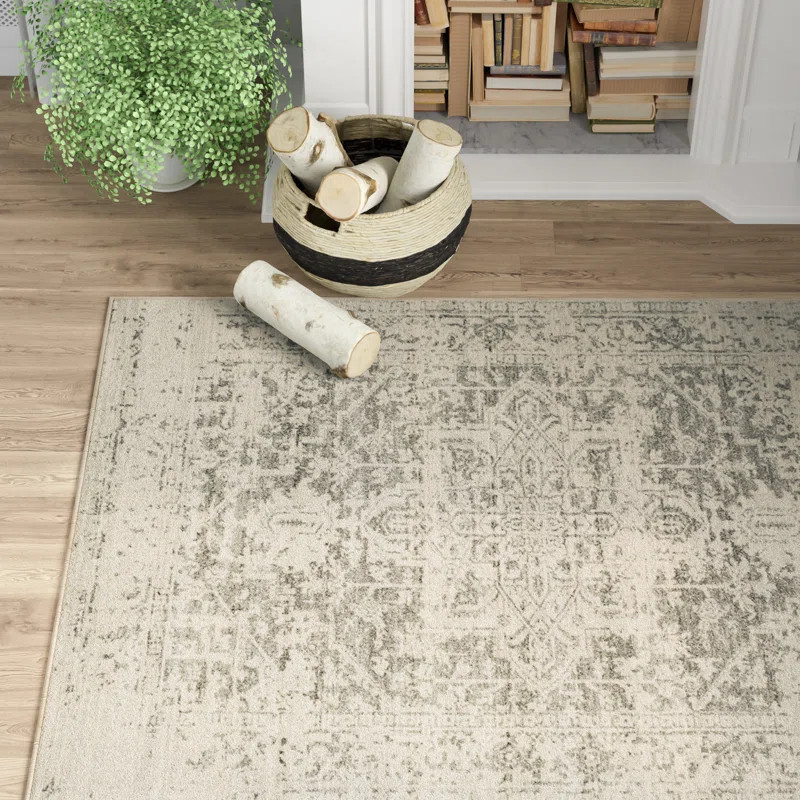 Hillsby Charcoal/Light Gray/Beige Area Rug | Wayfair North America