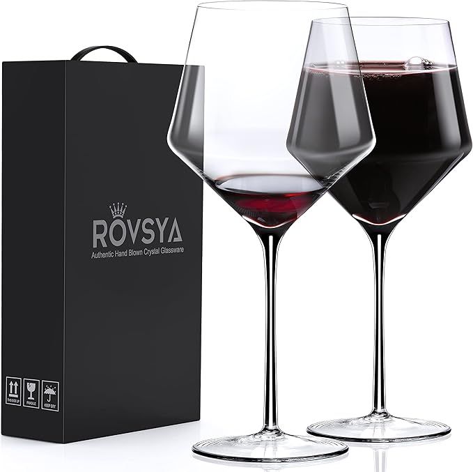 AOOE Red Wine Glasses Set of 2, Hand Blown Burgundy Glasses-Ultra-thin,Light for Best Wine Tastin... | Amazon (US)