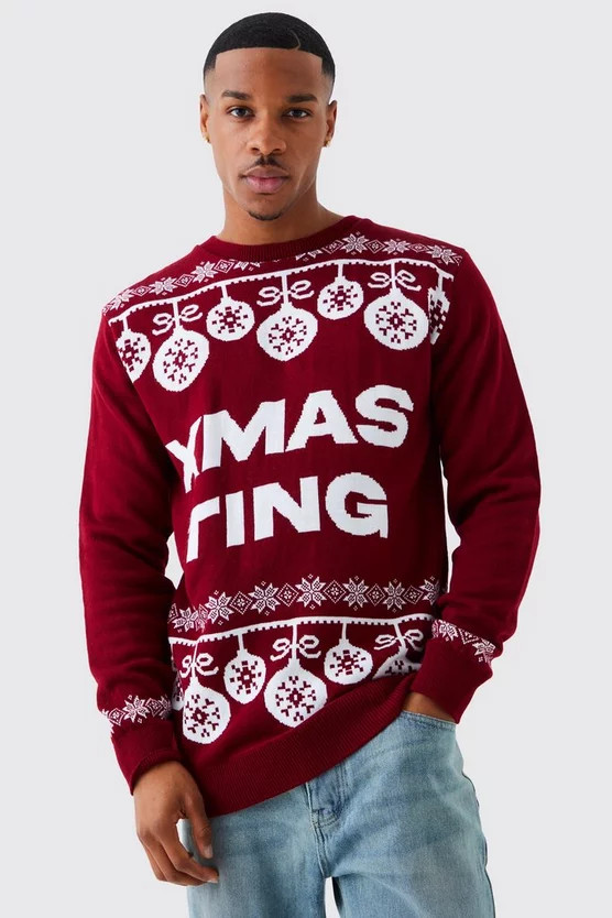 Xmas Ting Christmas Sweater | boohooMAN (US & Canada)