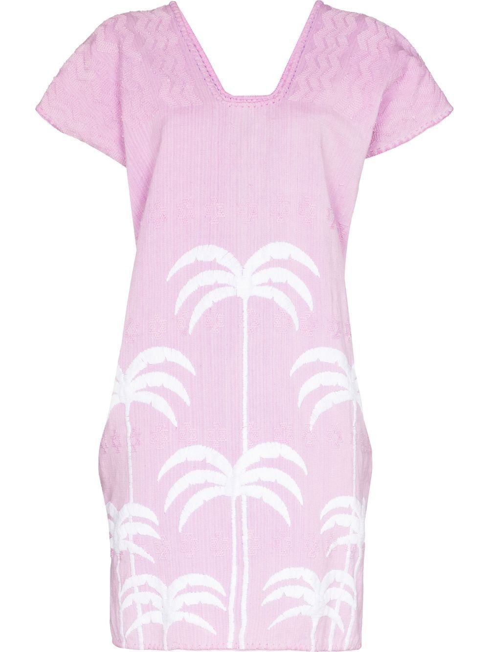Pippa Holt Palm Tree Embroidered Shift Dress - Farfetch | Farfetch Global