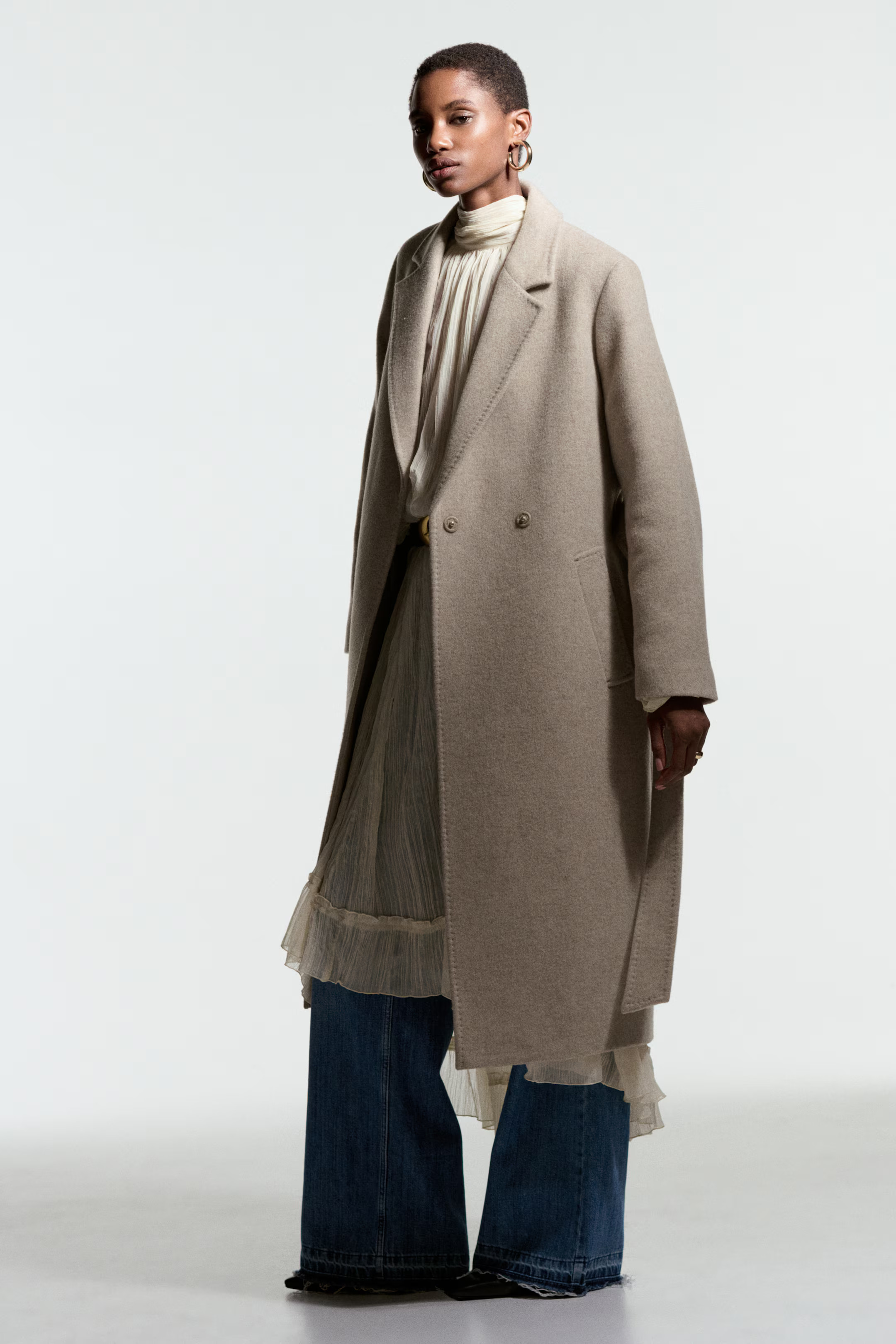 Wool-Blend Tie-Belt Coat | H&M (US + CA)