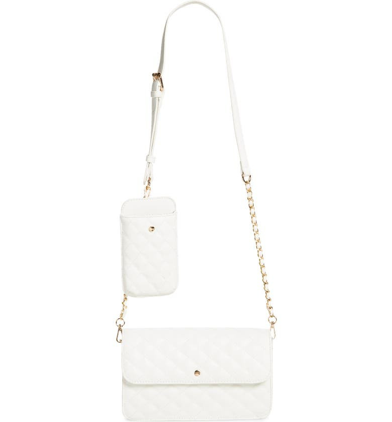 Winslet Quilted Vegan Leather Crossbody Bag with Detachable Phone Case | Nordstrom