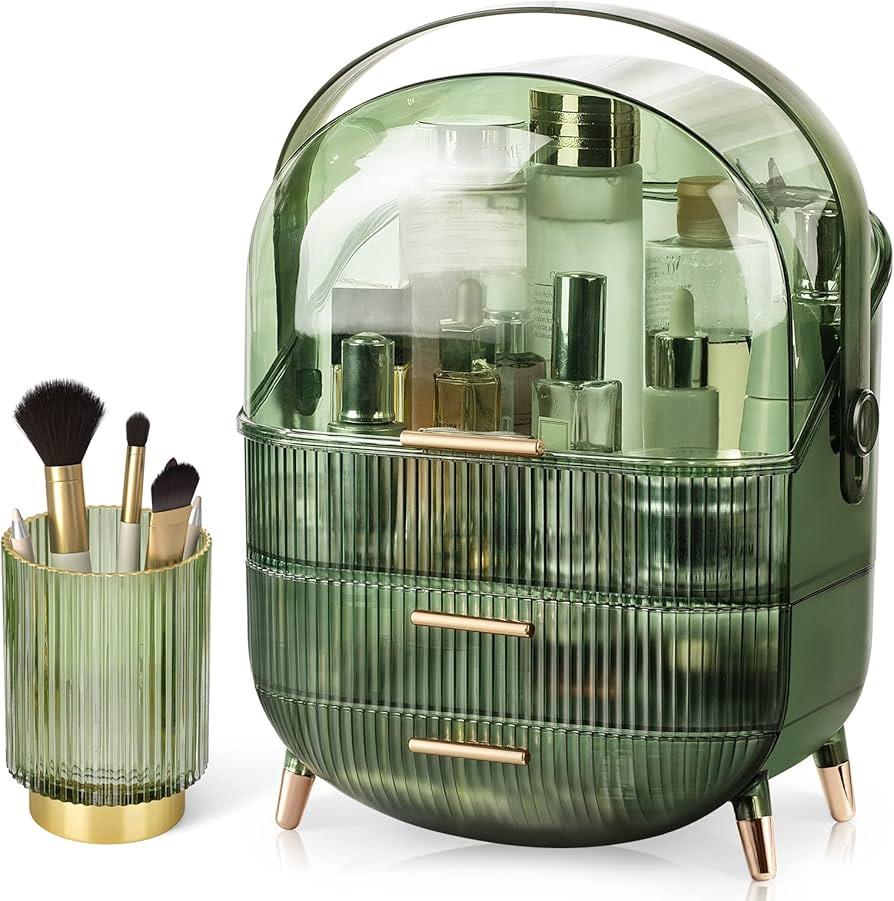 CANITORON Makeup Organizer, 3 Layers Large Capacity Cosmetic Storage, Cosmetic Display Case with ... | Amazon (US)