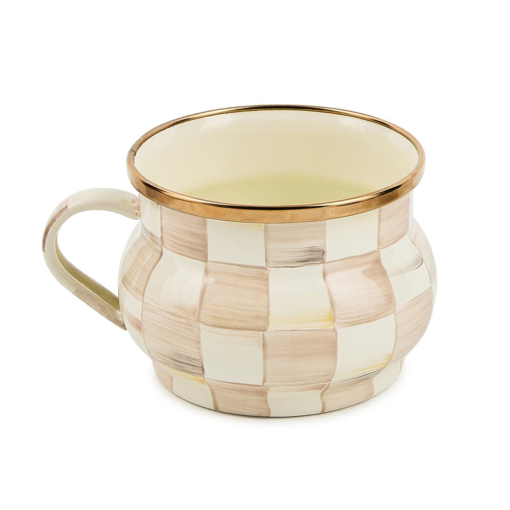 Mocha Check Teacup | MacKenzie-Childs