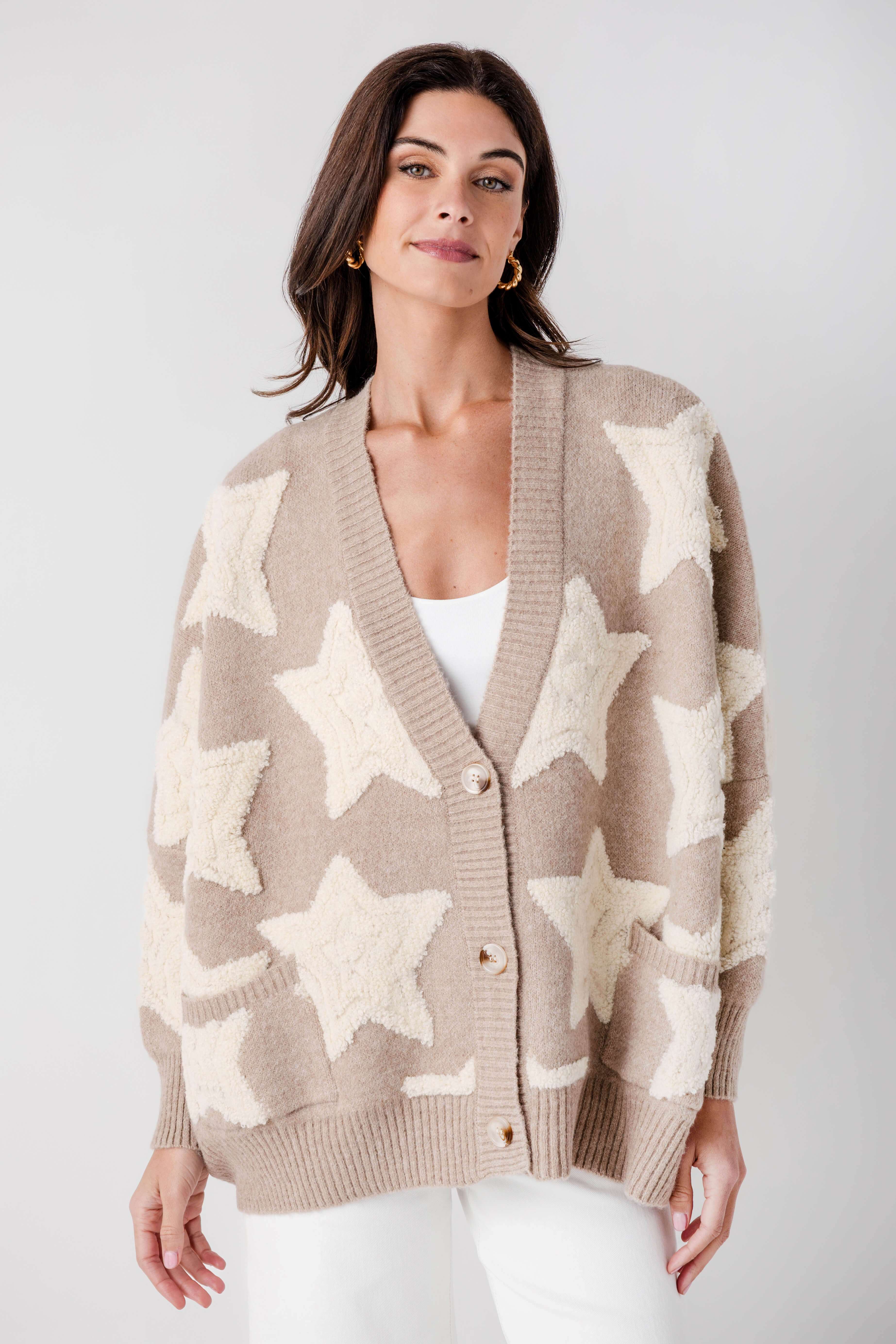 Bucketlist Oversized Star Cardigan | Social Threads
