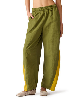 Women's Khoda Mid-Rise Barrel Track Pants | Macy's