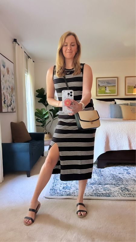 Summer dress - striped tank dress with midi length and slit. 

Material is a lightweight, soft sweater material. Fits true to size. Lots of colors and under $50

Affordable summer dresses, Amazon fashion, Amazon dress




#LTKStyleTip #LTKFindsUnder50 #LTKSeasonal