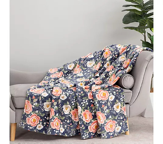 Make Your Selection: Berkshire 60x80 Velvetsoft Floral Throw in Gift Box | QVC