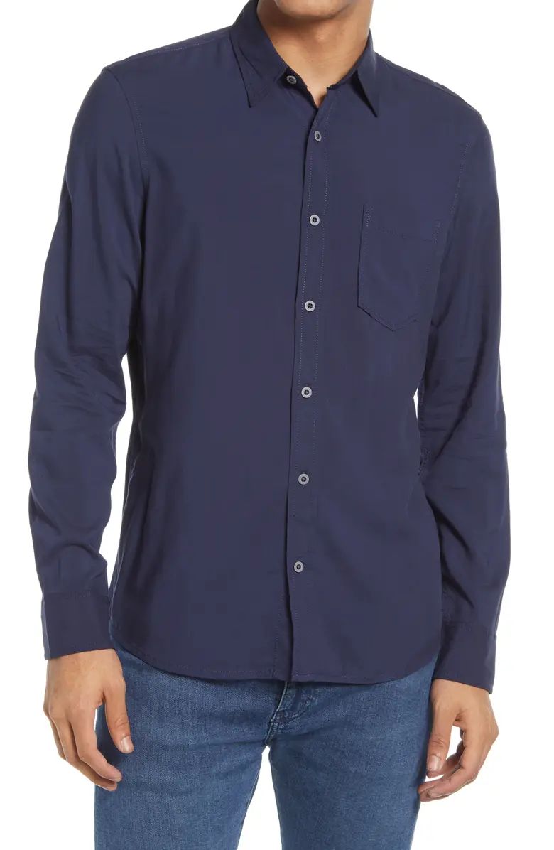 Washed Rayon Button-Up Shirt | Nordstrom Canada