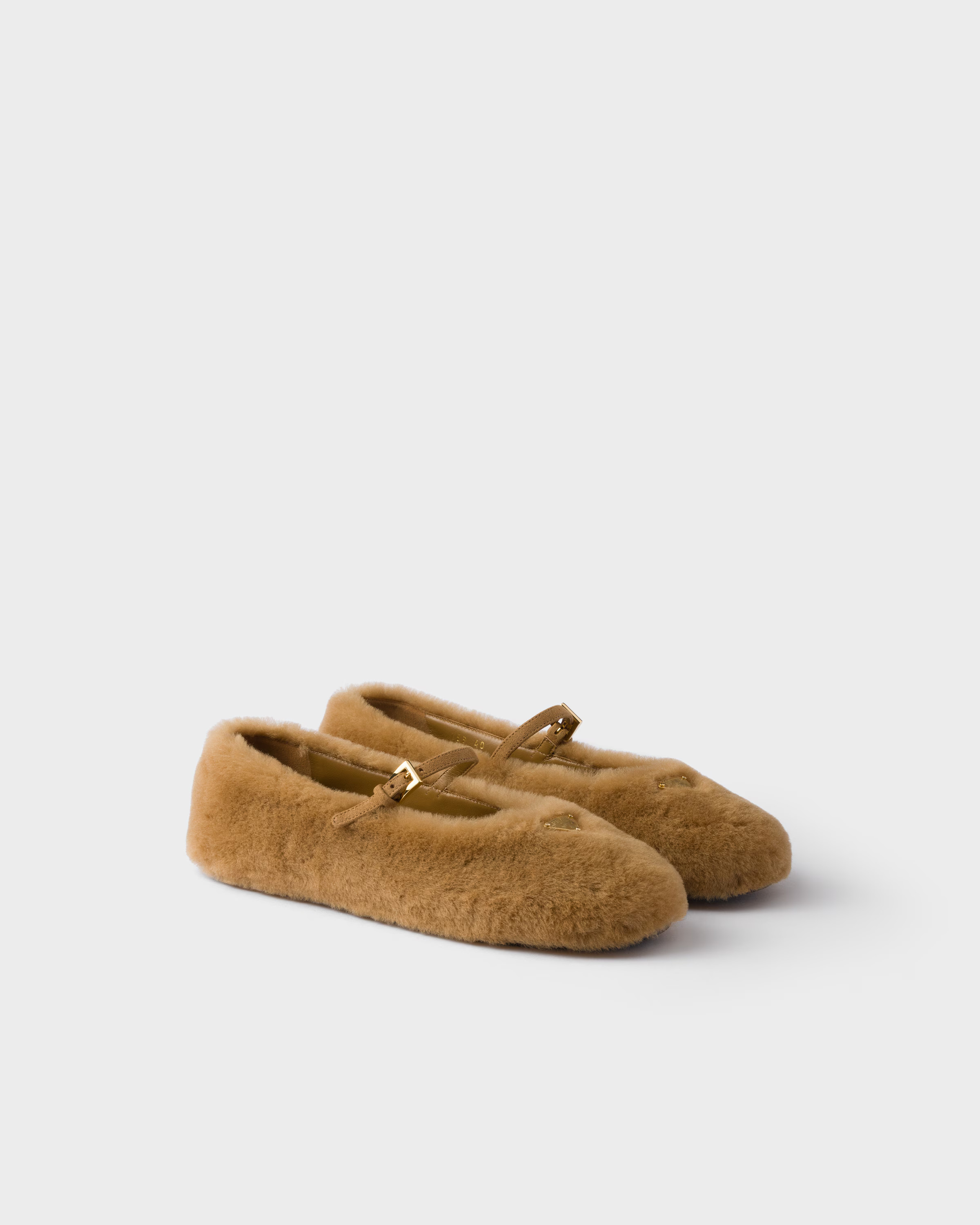Shearling ballerinas$ 1,200prspa_ | Prada US