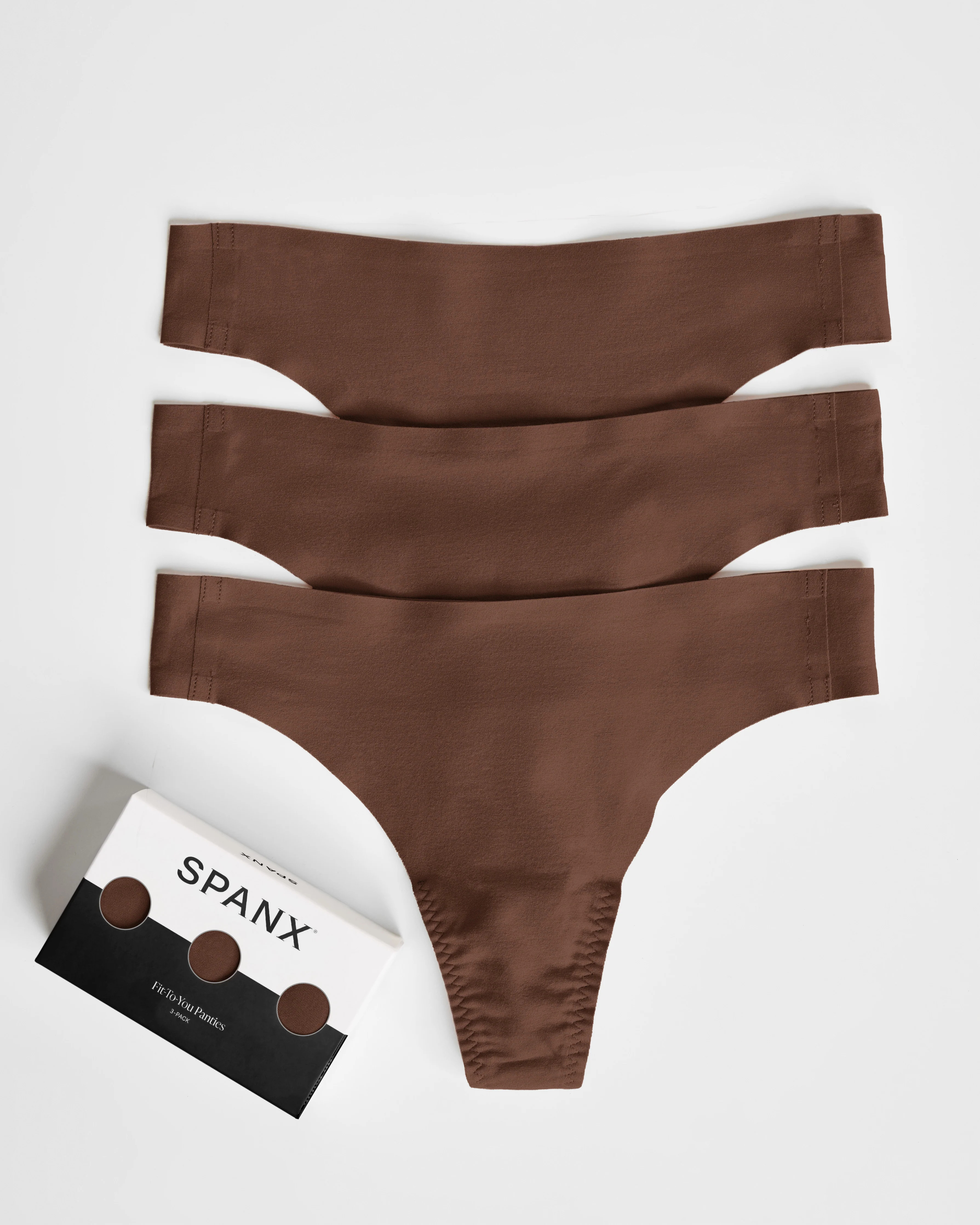 SPANXsmooth™ Fit-To-YouThong 3-Pack Box$50.00USD$19.00USD | Spanx