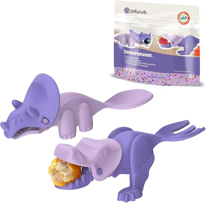 Jollycub® Interactive Toddler Utensils, Dino Chomperware™, Kids Silverware Set, BPA Free, Made... | Amazon (US)