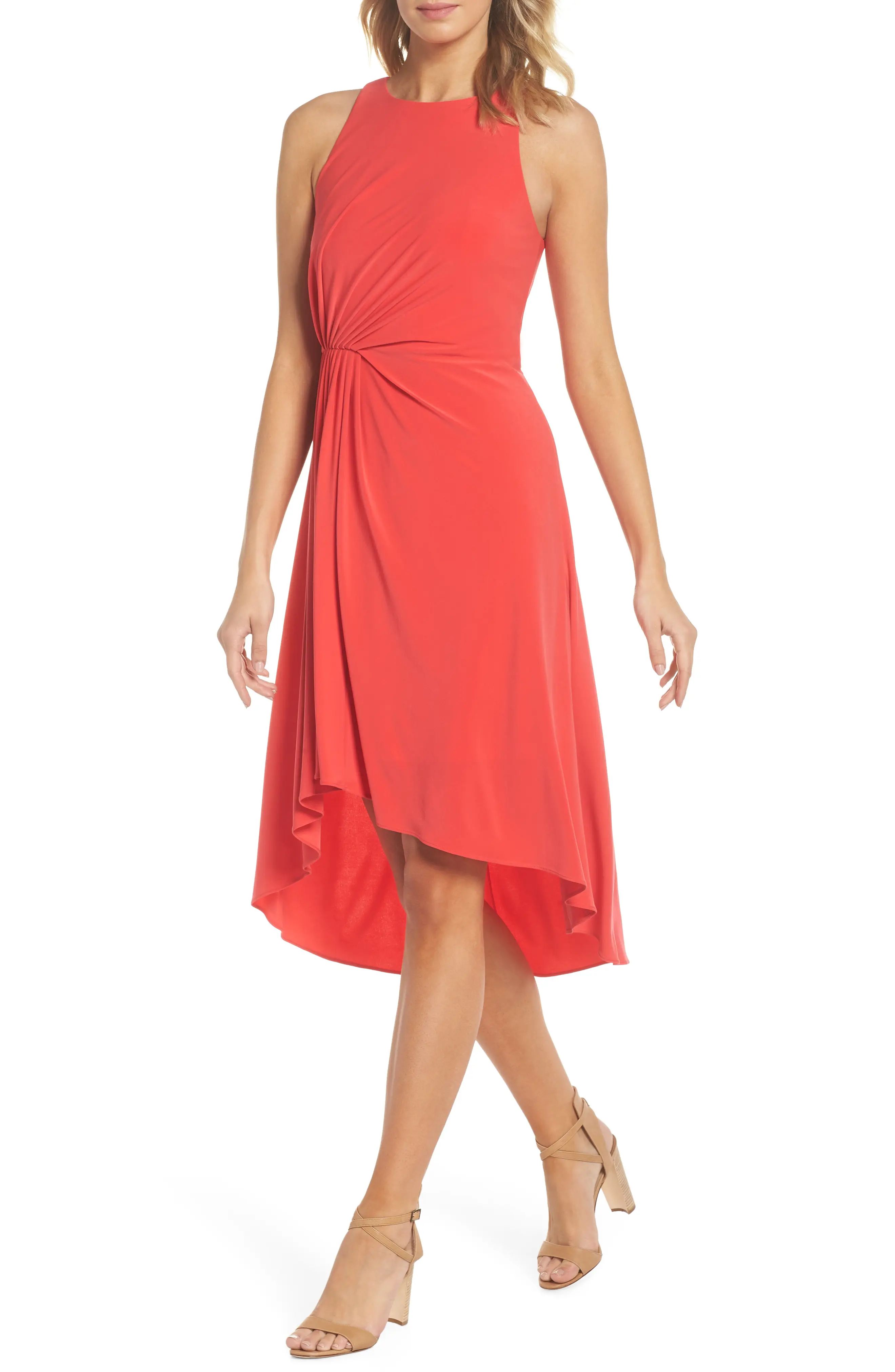 Adrianna Papell Asymmetrical Matte Jersey Dress(Regular & Petite) | Nordstrom