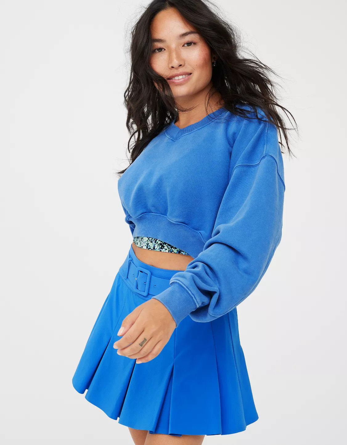 OFFLINE By Aerie Real Me Belted Pleated Skort | Aerie