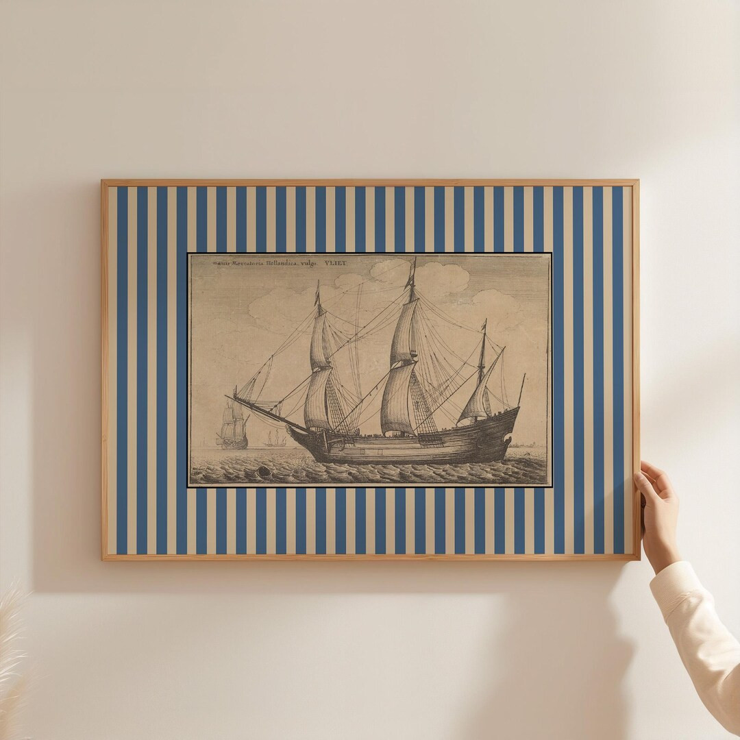 Ship Sketch Digital Download, Vintage Nautical Nursery Decor, Sailing Art Print, Antique Boat Dra... | Etsy (US)