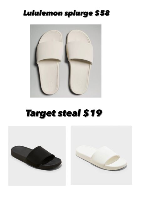 Favorite lululemon slides now inspired at target for steal price $19 

#LTKsalealert #LTKtravel #LTKshoecrush