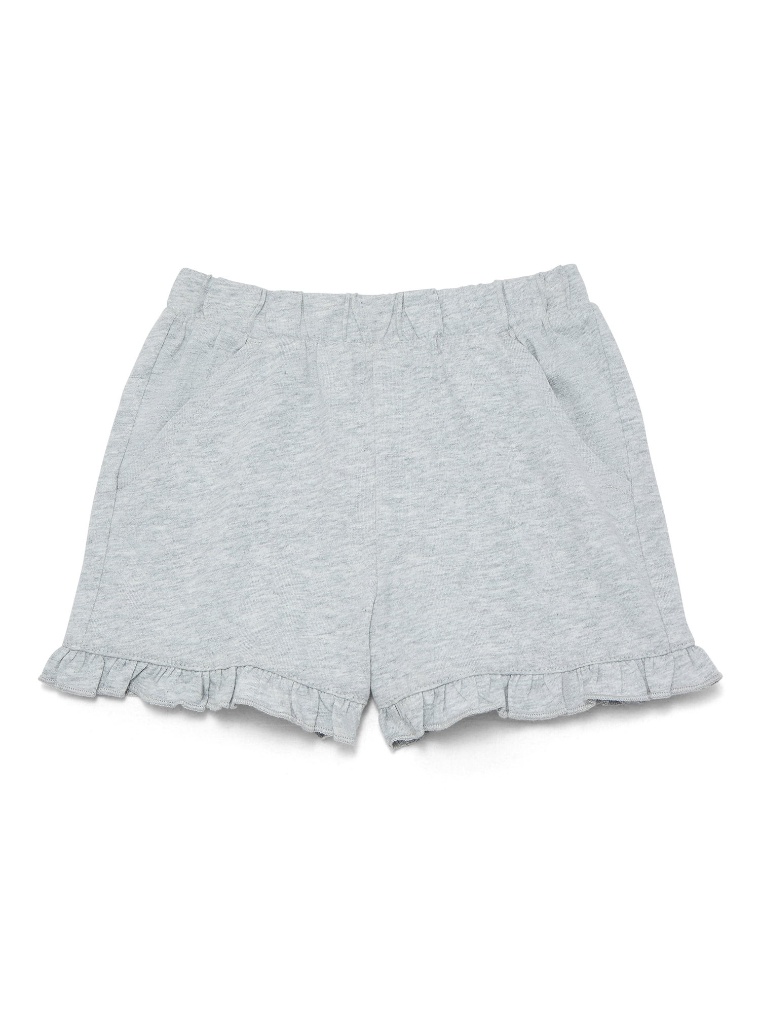 Wonder Nation Toddler Girl Solid and Printed Ruffle Hem Shorts, Sizes 18M-5T | Walmart (US)