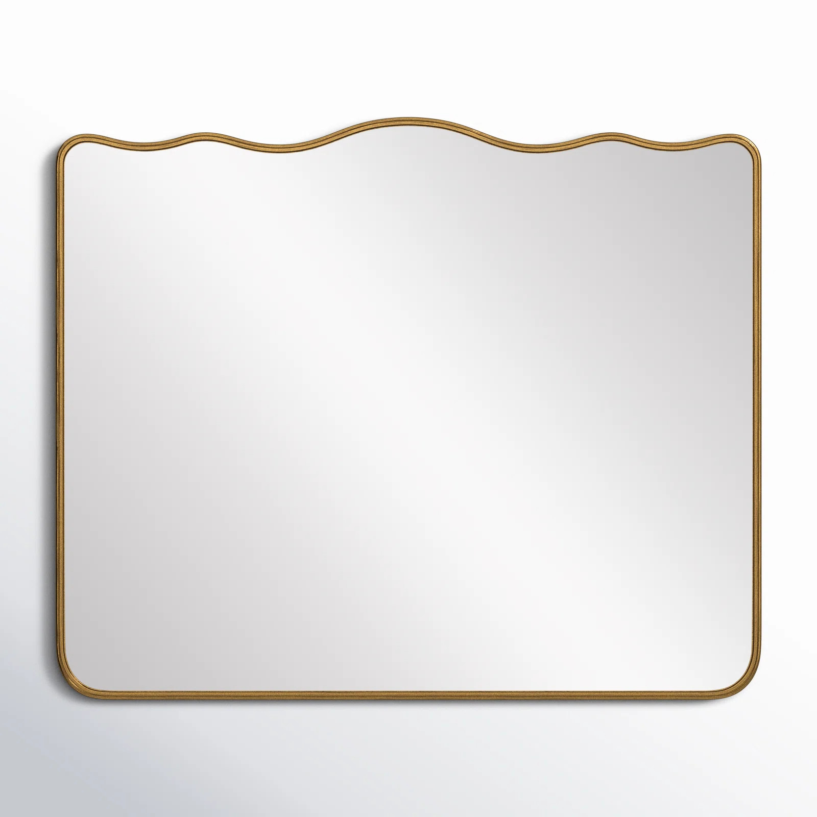 Perla Wavy Top Metal Mirror | Wayfair North America