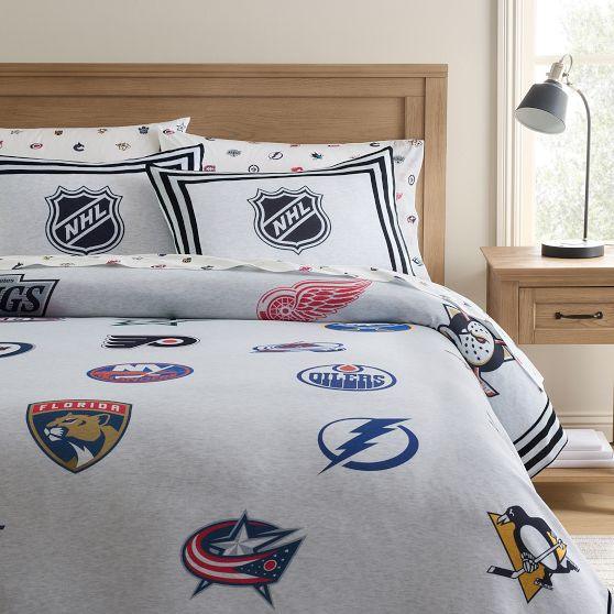 NHL Organic Logo Sheet Set | Pottery Barn Teen