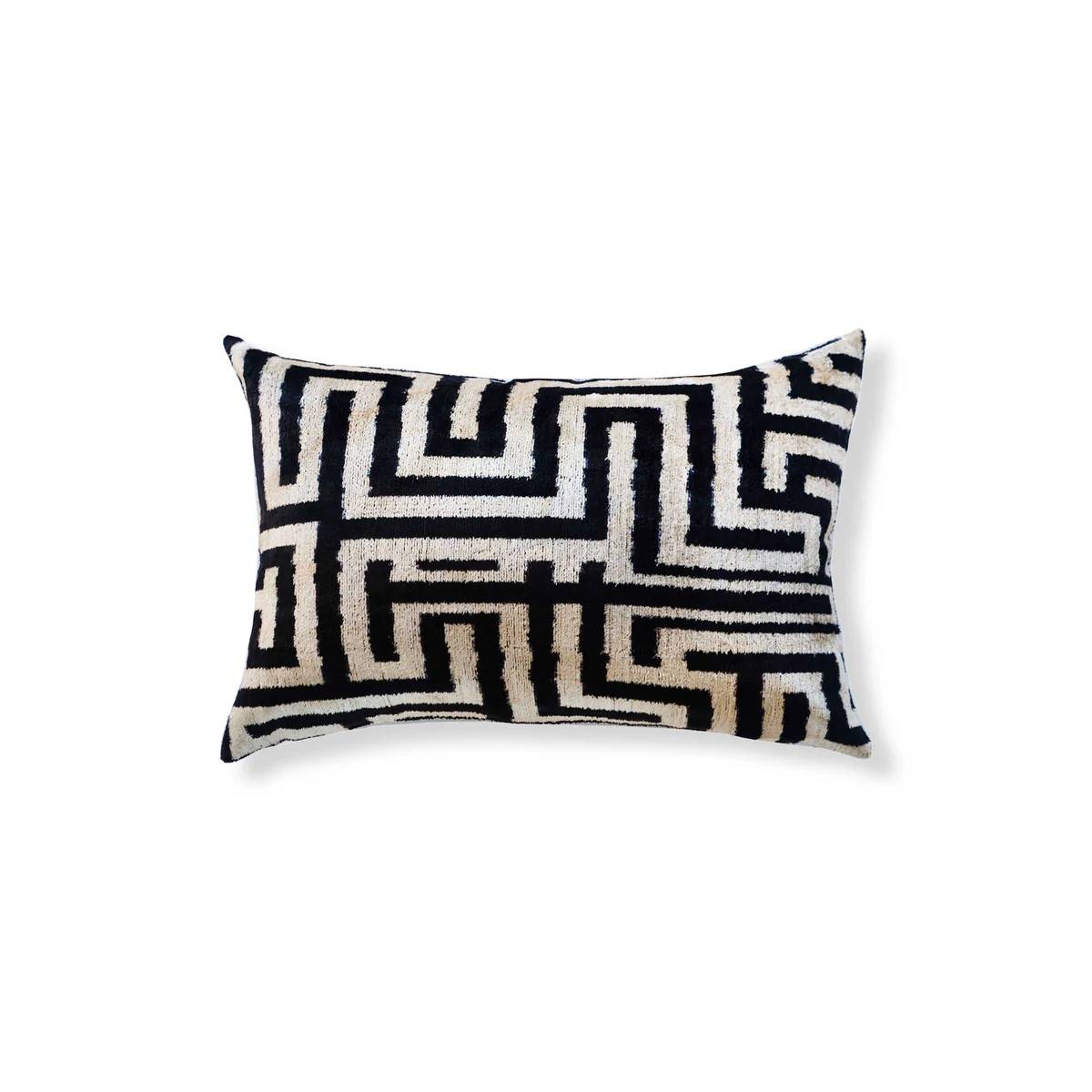 Rize Silk Ikat Lumbar Pillow | LOOMY Home