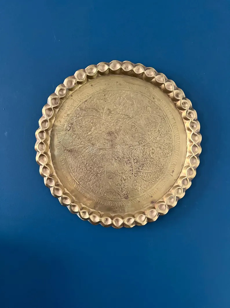 Large 1900’s Brass Plate Wall Hanging/ Tray | Etsy (Global)