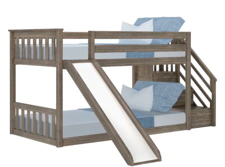 My boys bunk beds on sale!!! We’ve had these for 2 years and love them so much. They’re lower set bunks so they’re safer and have a little staircase instead of a ladder!

#LTKhome #LTKfamily #LTKkids