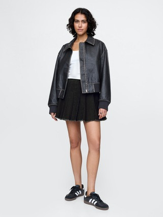 Pleated Denim Mini Skirt | Gap (US)