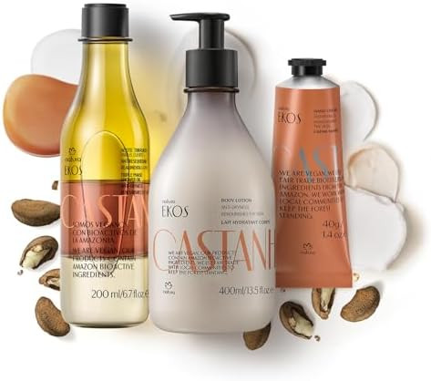 Natura – Brazil Nut Body Care Trio Bundle – Deeply Hydrating Castanha Lotion, Nourishing Trip... | Amazon (US)