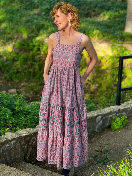 This sweet cotton-blend A-line maxi dress is so feminine and pretty! It's soft and comfortable for an airy look. love that it has a tiered bodice with a smocked back, and the straps are adiustable for the perfect fit. The square neckline is flattering on every body type, making this the perfect day-to-night dress. All you have to do is add footwear of your choice - it works with sneakers, sandals, wedges, and even pumps!
Best of all, it's easy care (machine wash & tumble dry)

#LTKSeasonal #LTKstyletip #LTKunder50