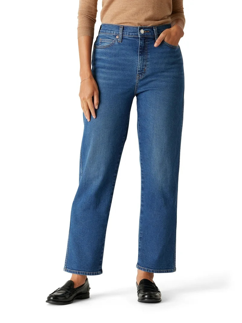 Levi Strauss Signature Women's and Women's Plus High Rise Straight Jean, Sizes 2-28 | Walmart (US)
