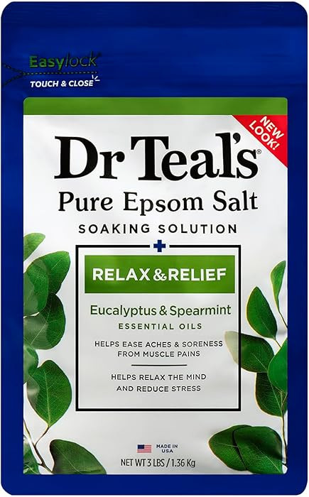Dr Teal's Epsom Salt Magnesium Soak, Relax & Relief with Eucalyptus & Spearmint Essential Oils, 3... | Amazon (US)