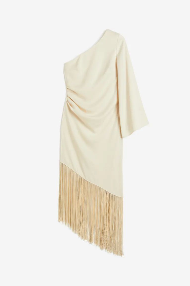 One-shoulder Dress with Fringe Trim | H&M (US + CA)