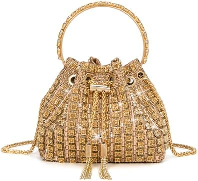 Sparkly Diamond Evening Bag Clutch Purses for Women Rhinestone Purse Glitter Handbag for Party Pr... | Amazon (US)