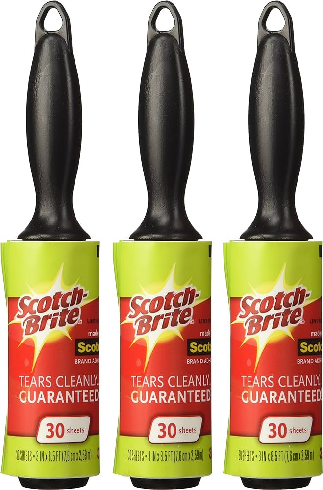 Scotch 3M 30-Sheet Mini Lint Rollers, Pack of 3 | Amazon (US)