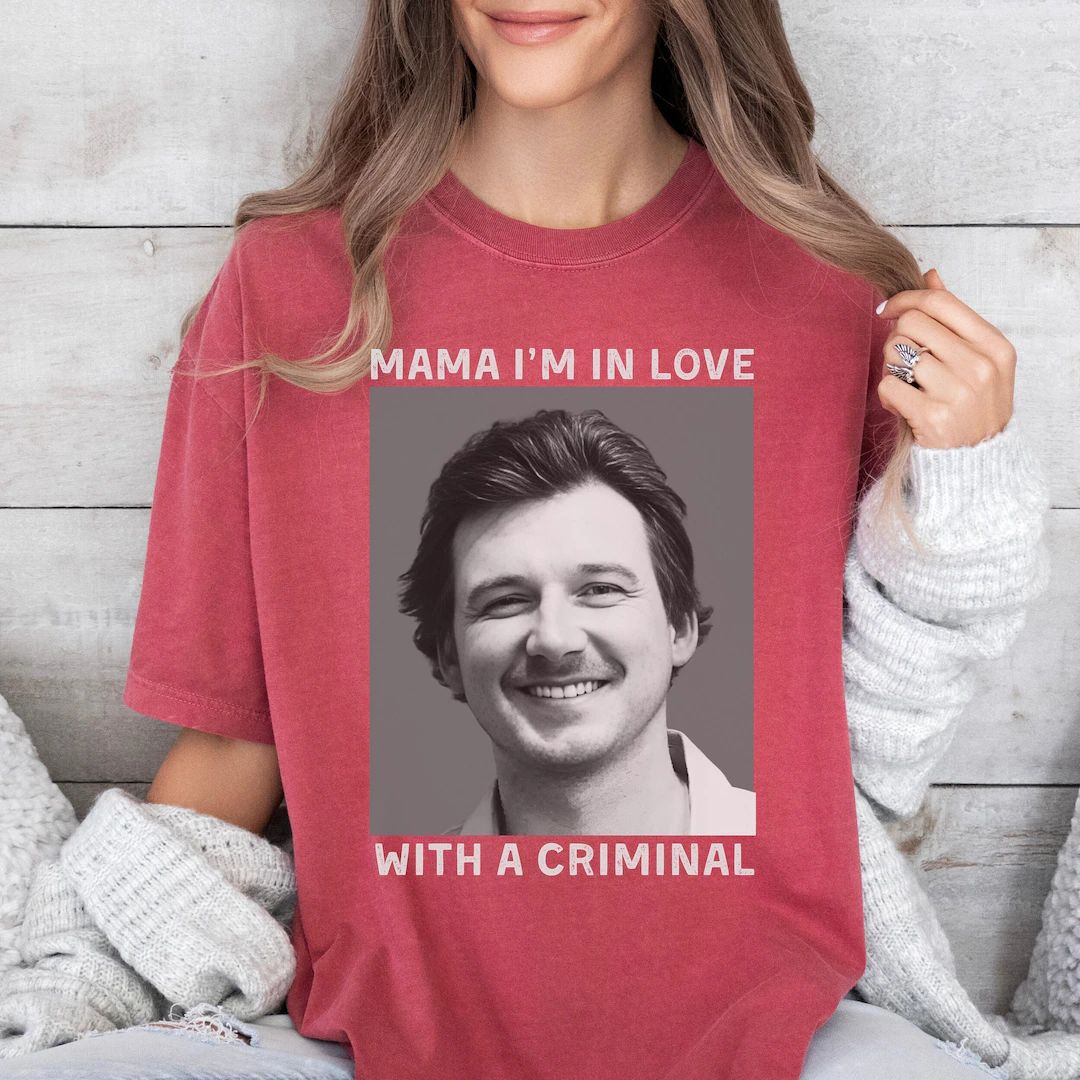 Morgan Mugshot T-shirt, Mama I'm in Love With A Criminal, Wallen Comfort Colors Mug Shot, April 2... | Etsy (US)
