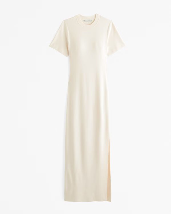 Short-Sleeve Maxi Sweater Dress | Abercrombie & Fitch (US)