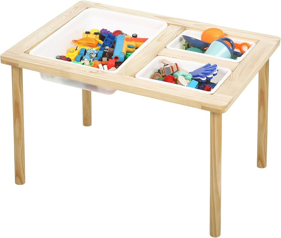 Sensory Table with 3 Bins Sensory Table for Toddlers with Storage Sandbox Bins Play Sand Table In... | Amazon (US)