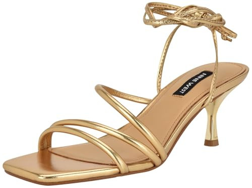 Nine West Women's Hendy Heeled Sandal, Gold 710, 8 | Amazon (US)