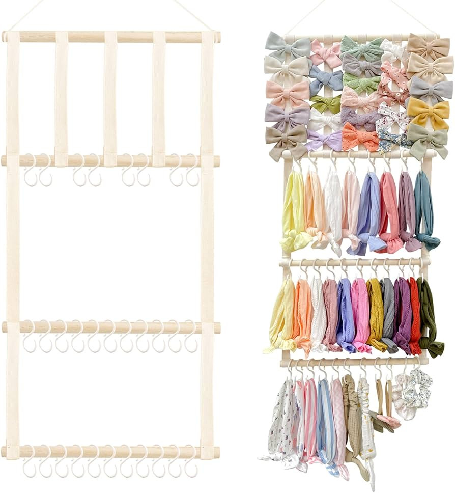 POVETIRE Headband Holder Hair Bows Organizer for Girls, Baby Headbands Hair Accessories Organizer... | Amazon (US)