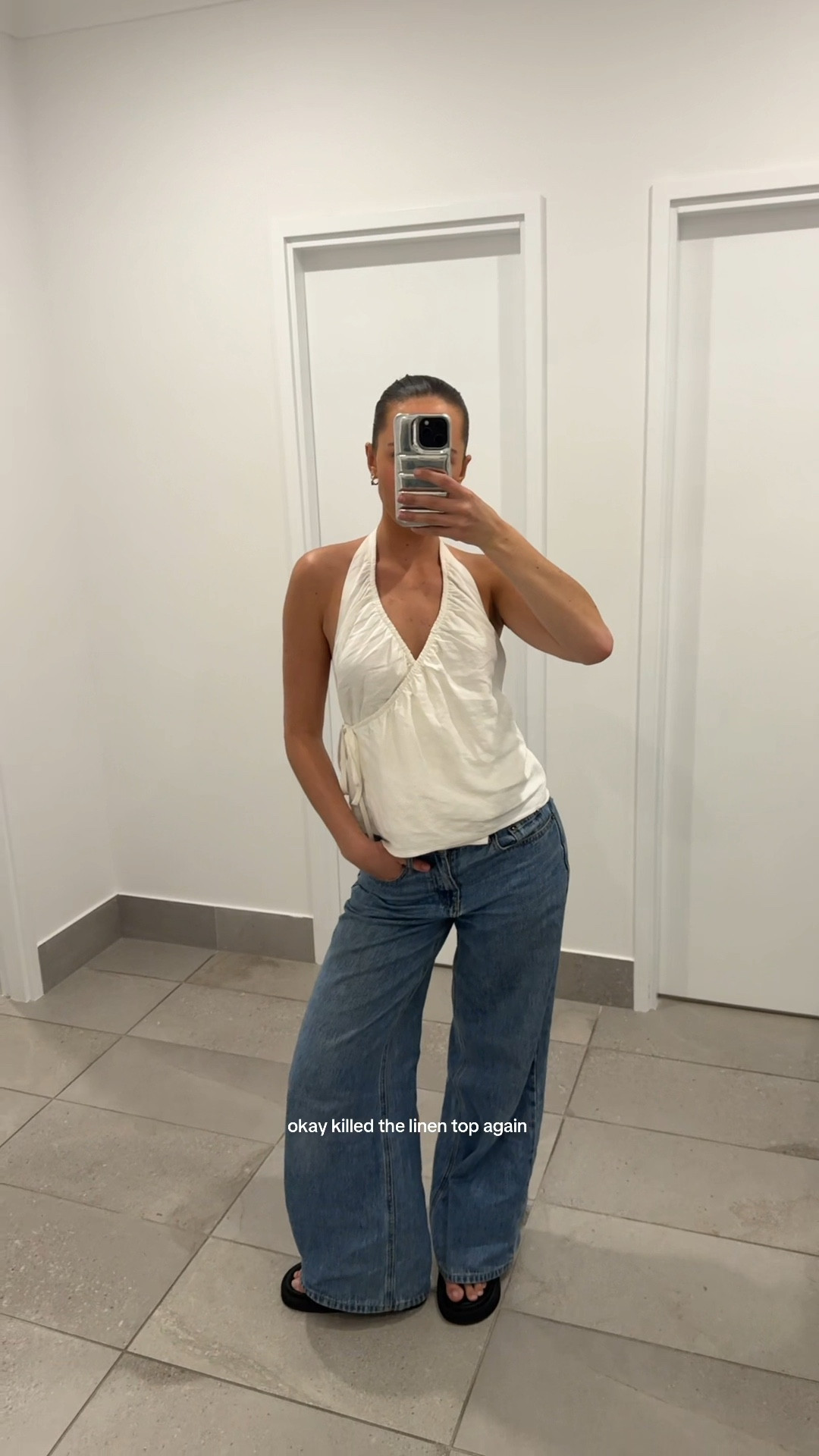 Wearing a size small (aus 8)