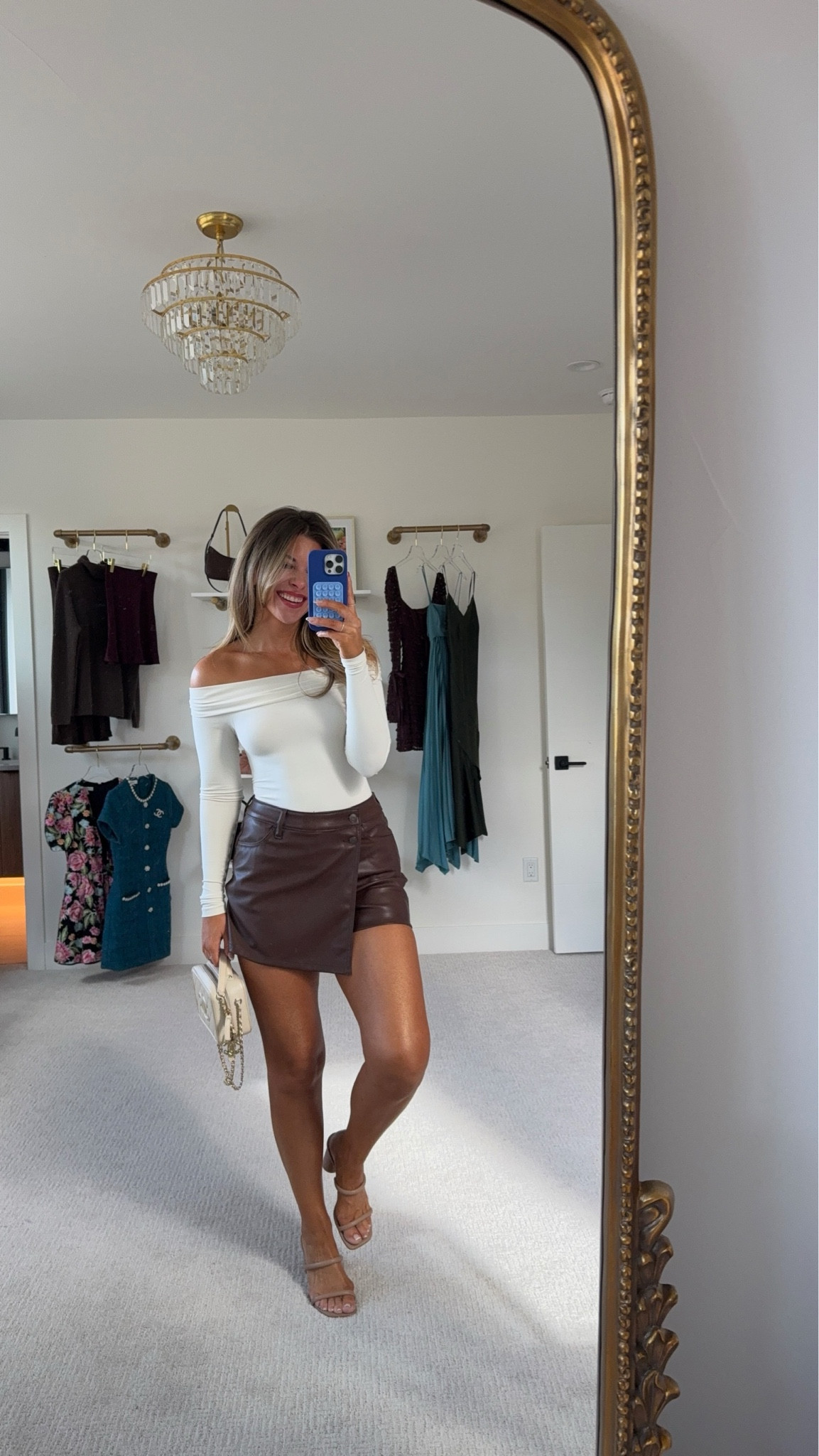 Walmart capsule collection brown leather skort styled for fall. 

Ordered a small in all. 

Loving tan code: emerson 

#LTKHoliday #LTKStyleTip #LTKSeasonal