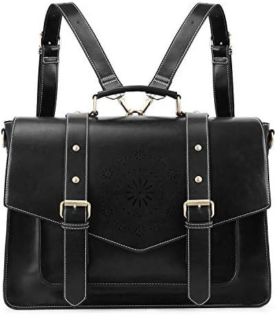ECOSUSI Backpack for Women Briefcase Messenger Laptop Bag Vegan Leather Satchel Work Bags Fits 15... | Amazon (US)