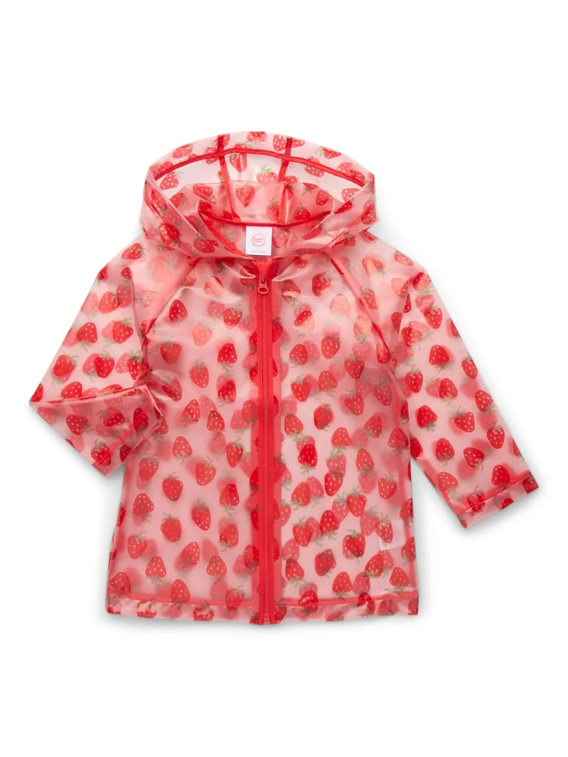 Wonder Nation Toddler Girl Rain Jacket, Sizes 2T-5T - Walmart.com | Walmart (US)