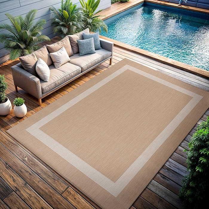 CAMILSON Outdoor Rug 9x12, Large Modern Outside Rugs for Patios Porches Waterproof Durable Washab... | Amazon (US)