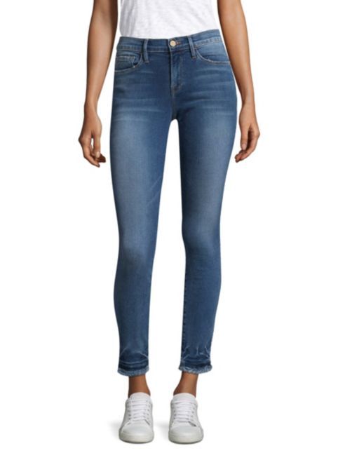 FRAME - Raw Hem Cropped Skinny Jeans | Saks Fifth Avenue